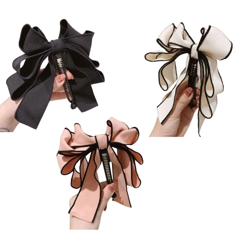 Summer Bowknot Ribbons Vertical Hair Clips Cute Ponytail Banana Hairpin for Women Sweet Hair Accessories
Summer Bowknot Ribbons Vertical Hair Clips Cute Ponytail Banana Hairpin for Women Sweet Hair Accessories
