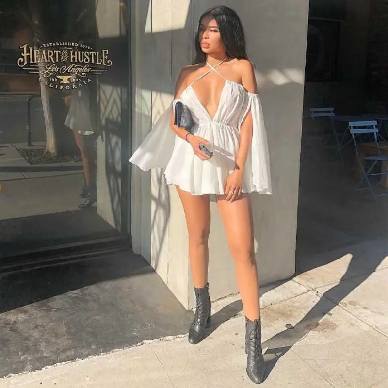 Women Mini Dress Slash Neck Off Shoulder Summer Bandage Cut Out Halter Sundress Loose Casual Sexy Beach Vestidos Aline Dresses
Women Mini Dress Slash Neck Off Shoulder Summer Bandage Cut Out Halter Sundress Loose Casual Sexy Beach Vestidos Aline Dresses