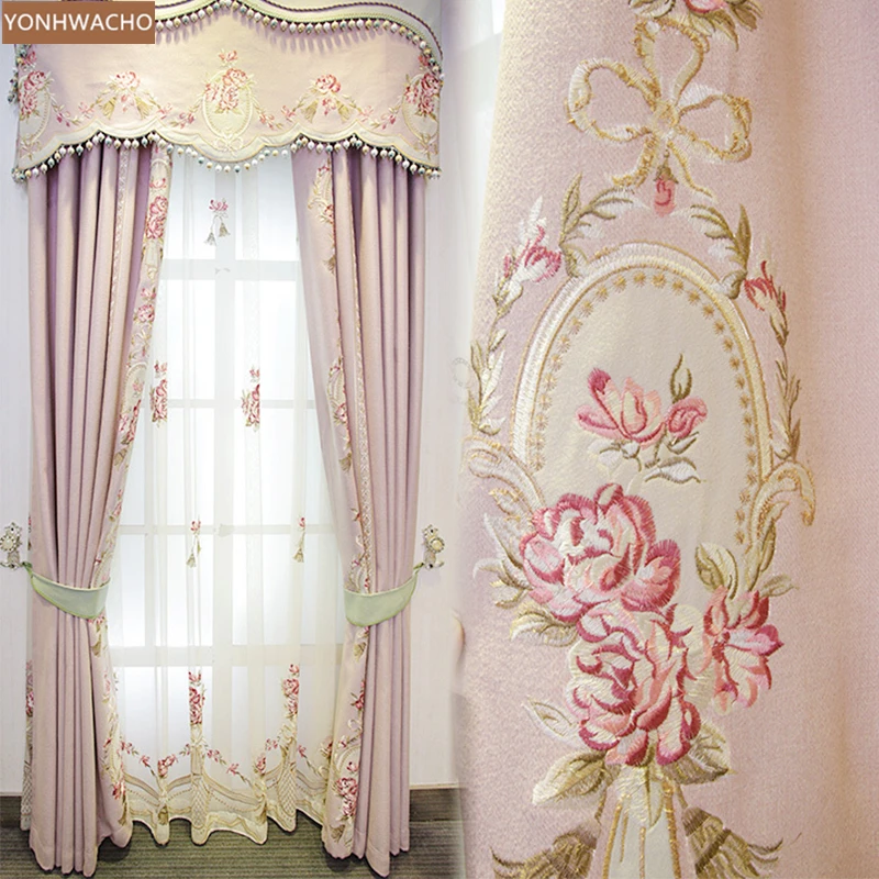 Custom curtain luxury bedroom living room simple fresh screen pink embroidery cloth blackout curtain valance tulle panel C661
Custom curtain luxury bedroom living room simple fresh screen pink embroidery cloth blackout curtain valance tulle panel C661