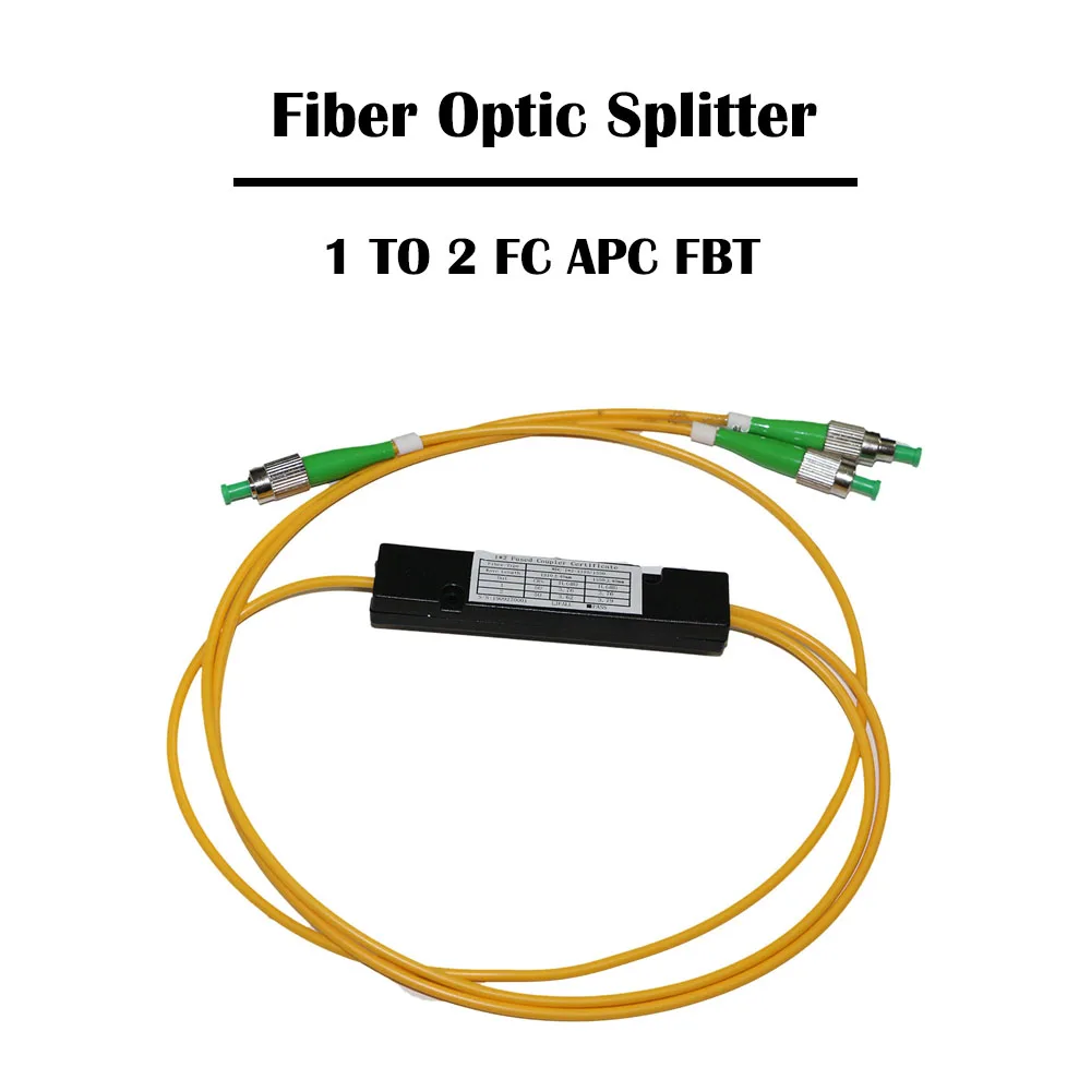 10 Pieces 1X2 FC APC FBT Fiber Optic Splitter 1 to 2 SM Single Mode FTTH 1.0 Meter Different Ratio Fused Biconical Taper
10 Pieces 1X2 FC APC FBT Fiber Optic Splitter 1 to 2 SM Single Mode FTTH 1.0 Meter Different Ratio Fused Biconical Taper