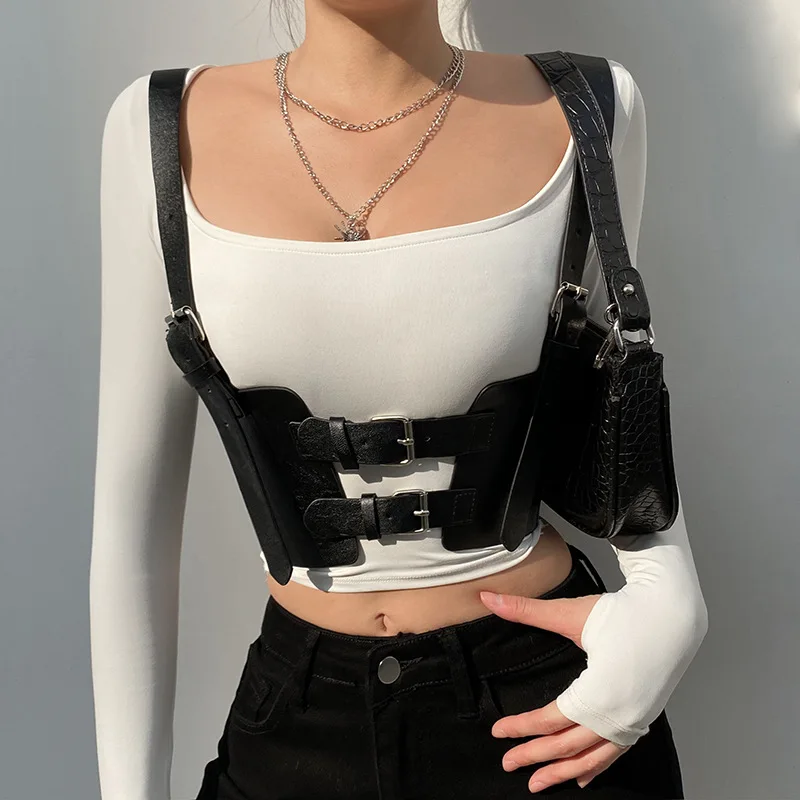 FHYU New Style Black Sexy Women PU Leather Corset High Quality Fashion Slim Straps Metal Buckle Female Girdle Waist Clip Corsets
FHYU New Style Black Sexy Women PU Leather Corset High Quality Fashion Slim Straps Metal Buckle Female Girdle Waist Clip Corsets