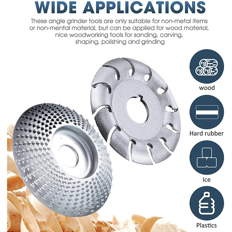 4 Pieces Angle Grinder Wood Carving Disc Angle Grinder Attachments Grinder Tools for Wood Cutting Polishing Shaping
4 Pieces Angle Grinder Wood Carving Disc Angle Grinder Attachments Grinder Tools for Wood Cutting Polishing Shaping