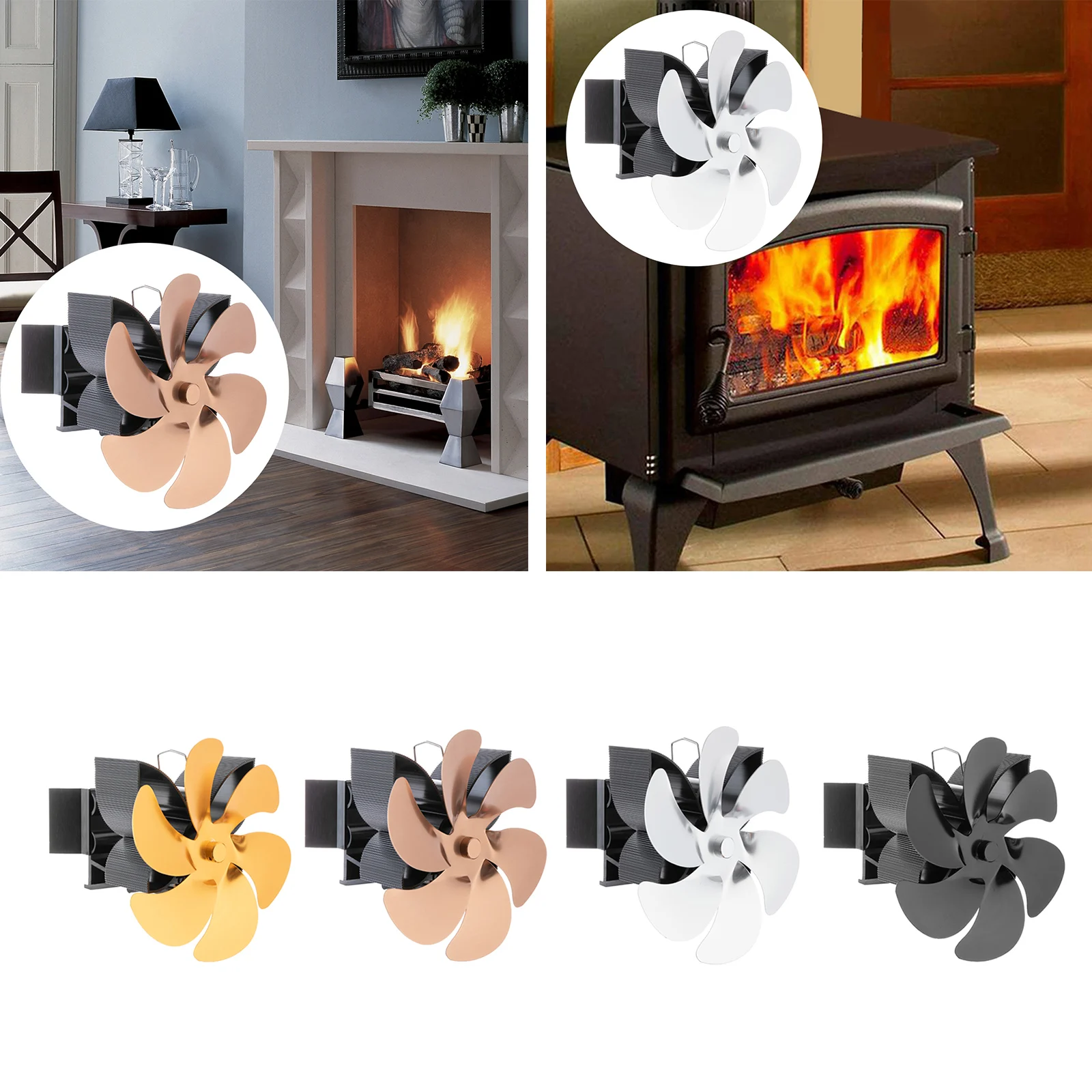 6 Blades Aluminum Alloy Heat Powered Fireplace Hanging Stove Fan for Eco Friendly Wood/Log Burner Saving Fuel Efficiently
6 Blades Aluminum Alloy Heat Powered Fireplace Hanging Stove Fan for Eco Friendly Wood/Log Burner Saving Fuel Efficiently