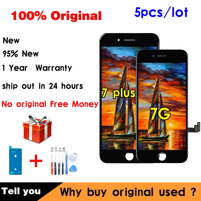 Original Pantalla For iphone 7 lcd Replacement Screen For Iphone 7 plus Display With 3D Touch Screen digitizer Full Set Assembly
Original Pantalla For iphone 7 lcd Replacement Screen For Iphone 7 plus Display With 3D Touch Screen digitizer Full Set Assembly