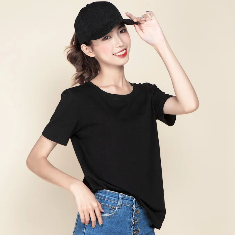 Summer new round neck cotton round neck casual solid color short-sleeved T-shirt women gray
Summer new round neck cotton round neck casual solid color short-sleeved T-shirt women gray