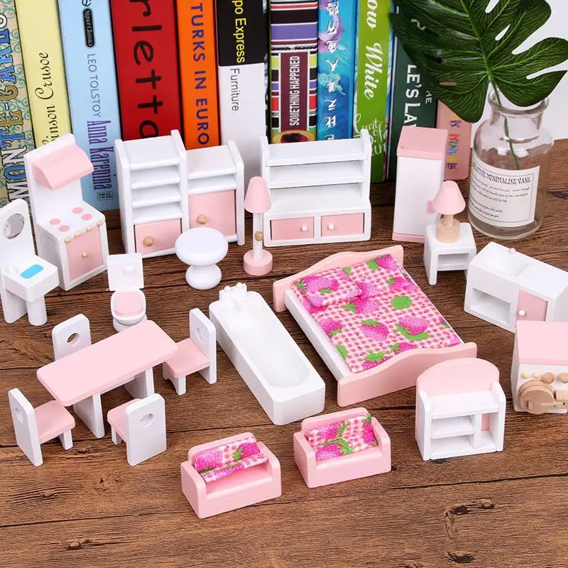 Игрушки для мальчиков и девочек детский мини-домик маленькая мебель имитация