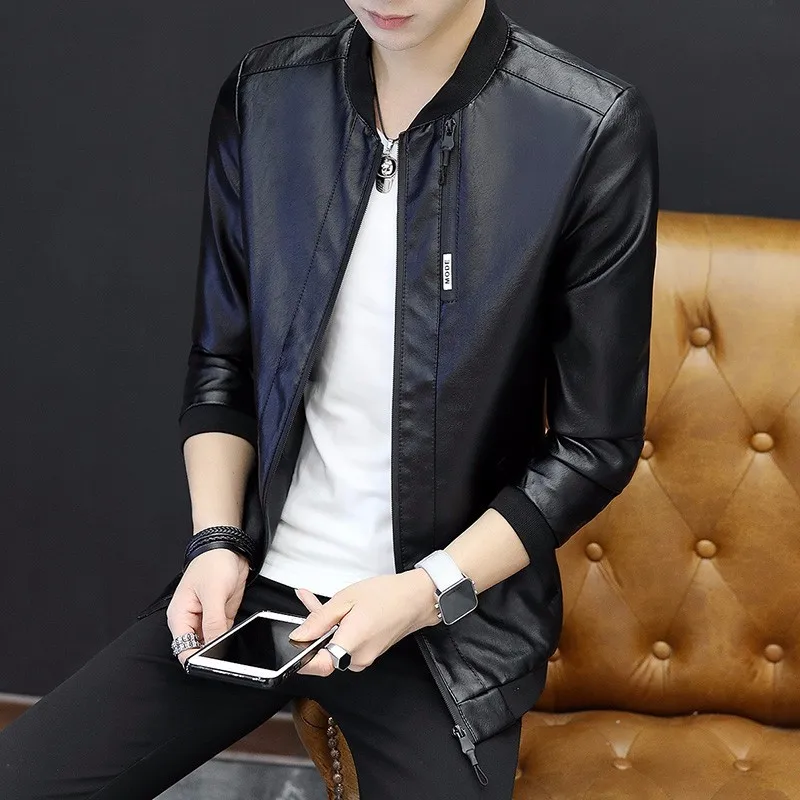 2021 Spring and Autumn Men's Leather Fit Korean Jacket Cool Locomotive PU Leather Trend Men's Coat
2021 Spring and Autumn Men's Leather Fit Korean Jacket Cool Locomotive PU Leather Trend Men's Coat