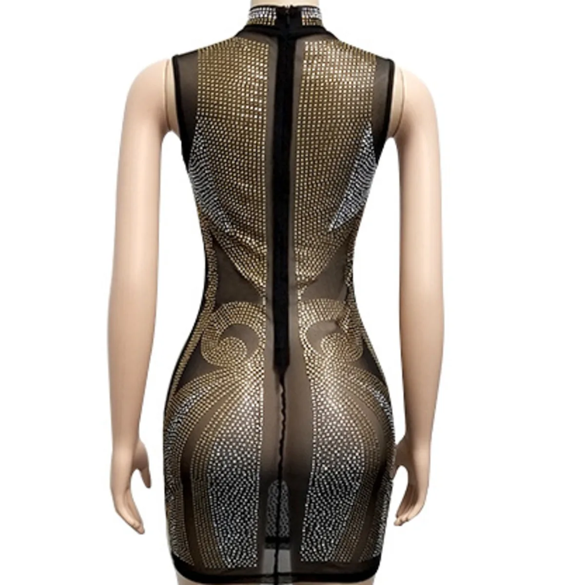 2021 Women Mini Dress Hot Drilling Mesh Perspective Night Club Party Sexy High Neck Sleeveless Street Elegant Dresses Vestidos
2021 Women Mini Dress Hot Drilling Mesh Perspective Night Club Party Sexy High Neck Sleeveless Street Elegant Dresses Vestidos