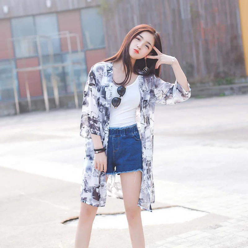 Sunscreen Clothing Beach Summer Anti-ultraviolet Chiffon Shirt Women Cardigan Plus Size Loose Shawl Air-conditioned Coat Y203
Sunscreen Clothing Beach Summer Anti-ultraviolet Chiffon Shirt Women Cardigan Plus Size Loose Shawl Air-conditioned Coat Y203