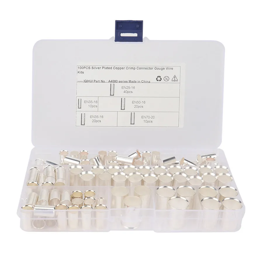 100pcs x Wire Copper Crimp Connector Pin Cord End Terminal Assortment Kit AC/DC Type
100pcs x Wire Copper Crimp Connector Pin Cord End Terminal Assortment Kit AC/DC Type