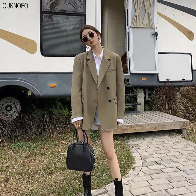 Women Suit Coat Retro Streetwear Button Pocket Square Collar Autumn Khaki Loose Jacket Trend Black Temperament 2021 Woman Blazer
Women Suit Coat Retro Streetwear Button Pocket Square Collar Autumn Khaki Loose Jacket Trend Black Temperament 2021 Woman Blazer