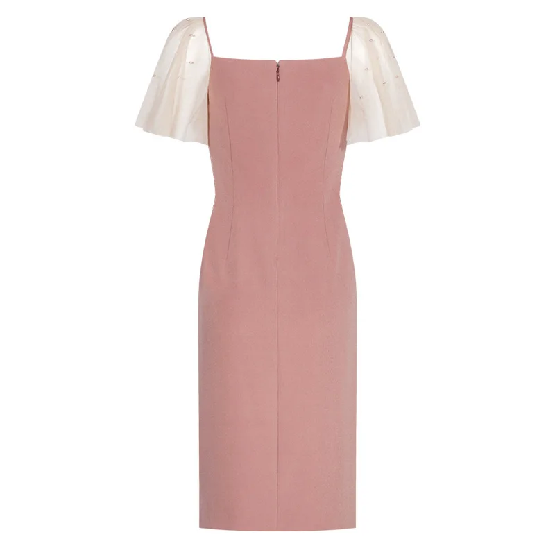 Straight Formal Prom Dresses CR335 Boat Neck Short Sleeve Banquet Dress For Girl Above Knee Vestido De Festa Split Elegant Gowns 
Straight Formal Prom Dresses CR335 Boat Neck Short Sleeve Banquet Dress For Girl Above Knee Vestido De Festa Split Elegant Gowns