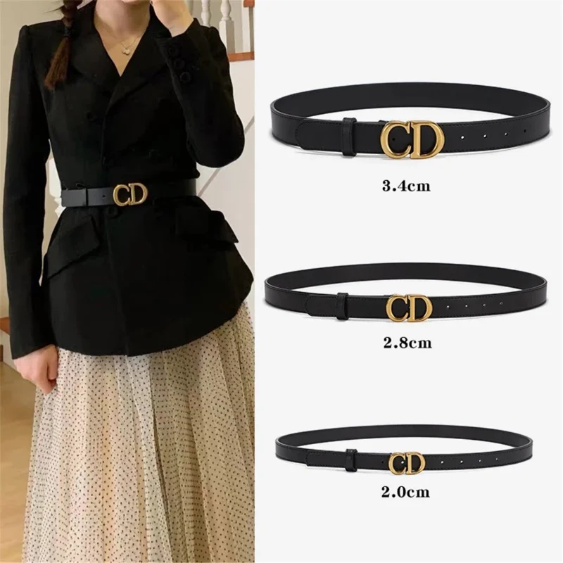 Women Famous Brand C andD Real Leather material GGold Buckle Narrow Waist Strap Black Lady's Dress Belt
Women Famous Brand C andD Real Leather material GGold Buckle Narrow Waist Strap Black Lady's Dress Belt