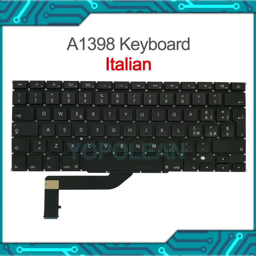 Новинка для Macbook Pro Retina 15 "A1398 клавиатура итальянская раскладка 2012 2013 2014 2015
Новинка для Macbook Pro Retina 15 "A1398 клавиатура итальянская раскладка 2012 2013 2014 2015