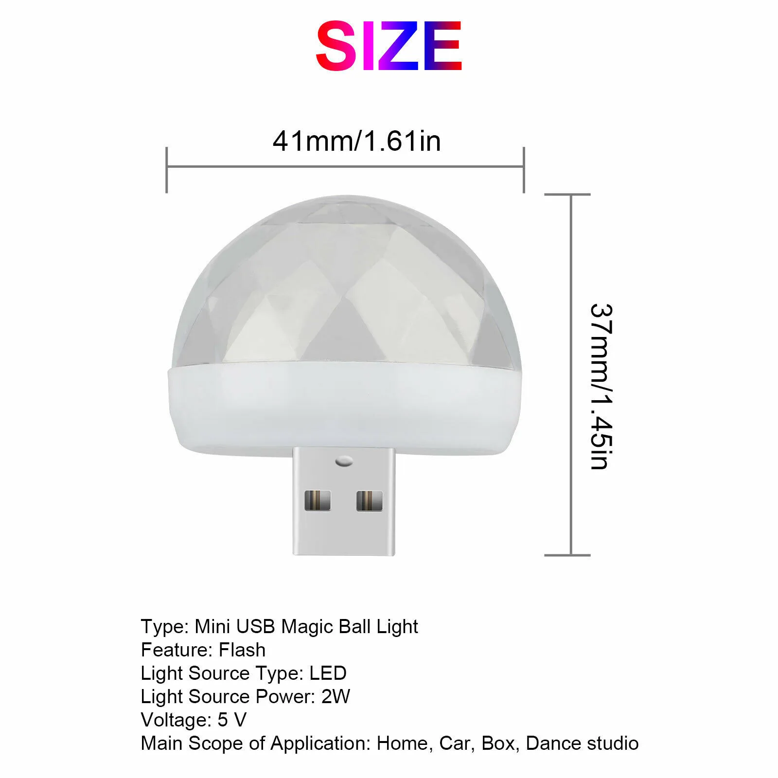 RGB Decorative Lights Ball Ambient Atmosphere Star Light Ballroom Tool USB
