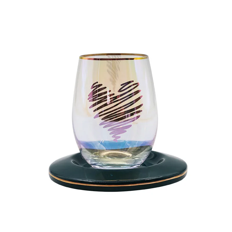Creative glass water cup coffee cup set home European style small luxury coffee cup with spoon and dish afternoon tea cup
Creative glass water cup coffee cup set home European style small luxury coffee cup with spoon and dish afternoon tea cup