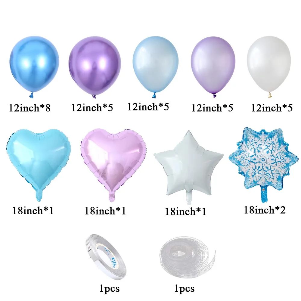 35pcs Ice Girl Balloon Garland Kit Christmas Snowflake Foil Balloons Birthday Globos Wedding Party Supplies
35pcs Ice Girl Balloon Garland Kit Christmas Snowflake Foil Balloons Birthday Globos Wedding Party Supplies