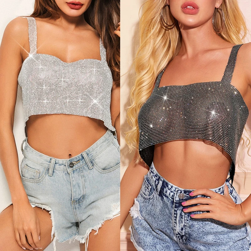 Bling Rhinestones Party Crop Top Women Fashion Solid Backless Straps Full Diamonds Sequins Cami Cropped Top for Women
Bling Rhinestones Party Crop Top Women Fashion Solid Backless Straps Full Diamonds Sequins Cami Cropped Top for Women
