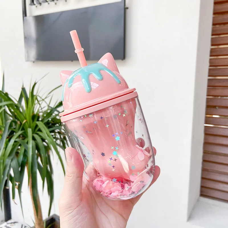 Water bottle cute personality cat paw plastic cup cute cartoon ins photo posing creative straw cup gift office school home
Water bottle cute personality cat paw plastic cup cute cartoon ins photo posing creative straw cup gift office school home