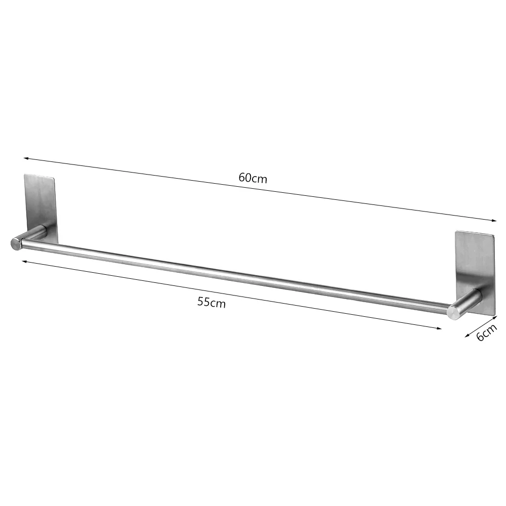 Stainless Steel Fixed Bath Towel Holder Bathroom Towel Bar Wall Mounted Towel Hanger Single Hook Dual Towel Racks 55/40CM
Stainless Steel Fixed Bath Towel Holder Bathroom Towel Bar Wall Mounted Towel Hanger Single Hook Dual Towel Racks 55/40CM