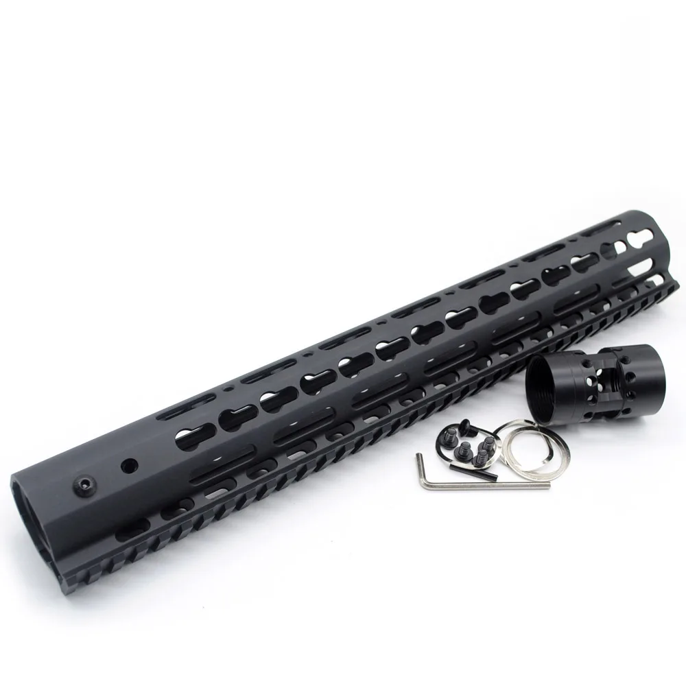 TriRock 13.5 inch Length Ultralight Key Mod Free Float Handguard NSR Rail Mount Forend With Steel Barrel Nut Black Free Shipping
TriRock 13.5 inch Length Ultralight Key Mod Free Float Handguard NSR Rail Mount Forend With Steel Barrel Nut Black Free Shipping