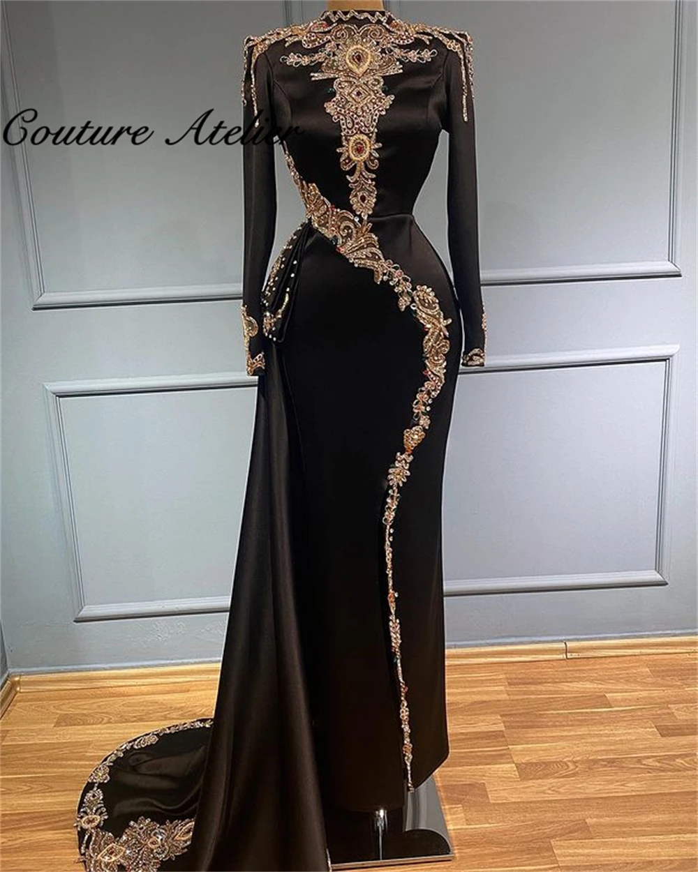 Черный Кафтан Дубай мусульманские Вечерние платья с длинным рукавом Вечерние платья элегантные вечерние платья бальное платье 
Черный Кафтан Дубай мусульманские Вечерние платья с длинным рукавом Вечерние платья элегантные вечерние платья бальное платье