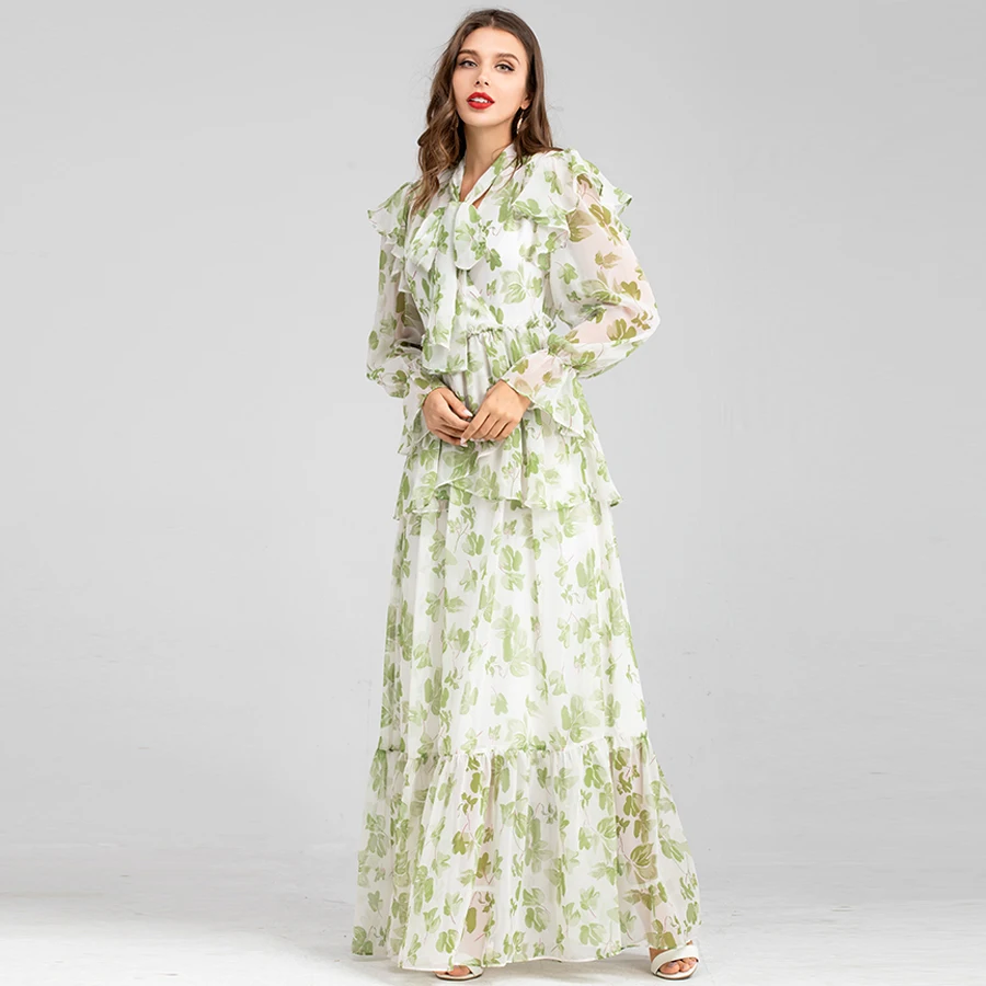 Women Christmas Maxi Long Sleeve Bow Collar Green Flower Print Plus Size XXL XXXL Party New Year Elegant Dress
Women Christmas Maxi Long Sleeve Bow Collar Green Flower Print Plus Size XXL XXXL Party New Year Elegant Dress