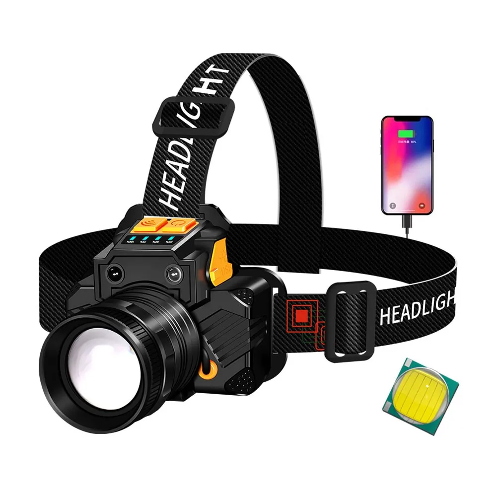 Multifunctional Headlamp Flashlight Rotating Zoom Headlight USB Waterproof Head Torch T6 Strong Light LED Sensor Power Display
Multifunctional Headlamp Flashlight Rotating Zoom Headlight USB Waterproof Head Torch T6 Strong Light LED Sensor Power Display