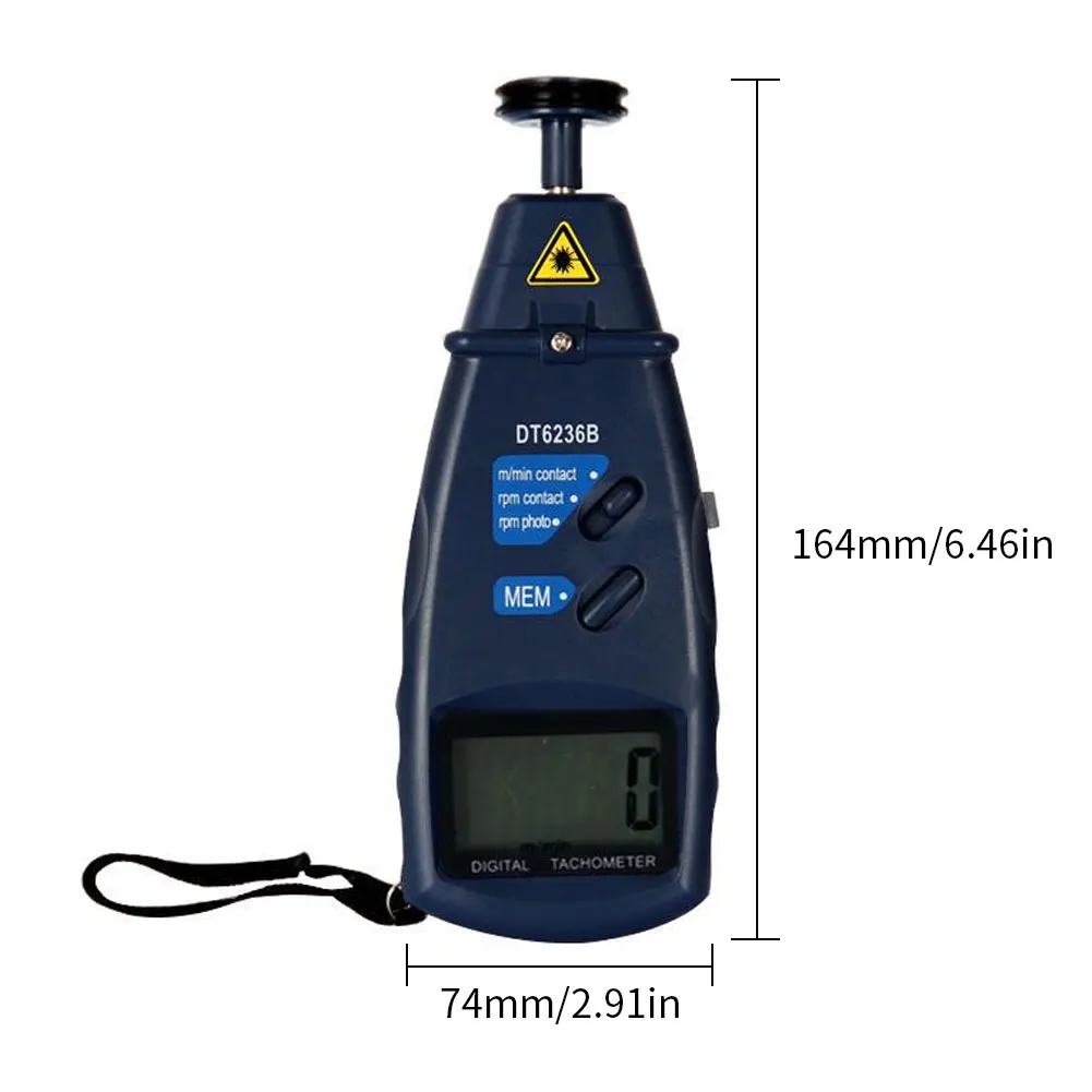 Digital Tachometer DT6236B 2 In 1 Non-Contact RPM Photo Tachometer With Accessories Distance Measure Meter Photoelectric Meter
Digital Tachometer DT6236B 2 In 1 Non-Contact RPM Photo Tachometer With Accessories Distance Measure Meter Photoelectric Meter
