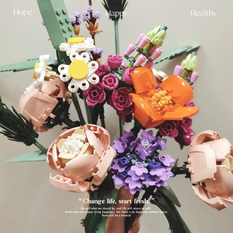 756/999Pcs Colorful Phalaenopsis Rose Flowers Bouquets Building Blocks Plants Potted Blossom Bricks Decoration Toy Girl Gift
756/999Pcs Colorful Phalaenopsis Rose Flowers Bouquets Building Blocks Plants Potted Blossom Bricks Decoration Toy Girl Gift
