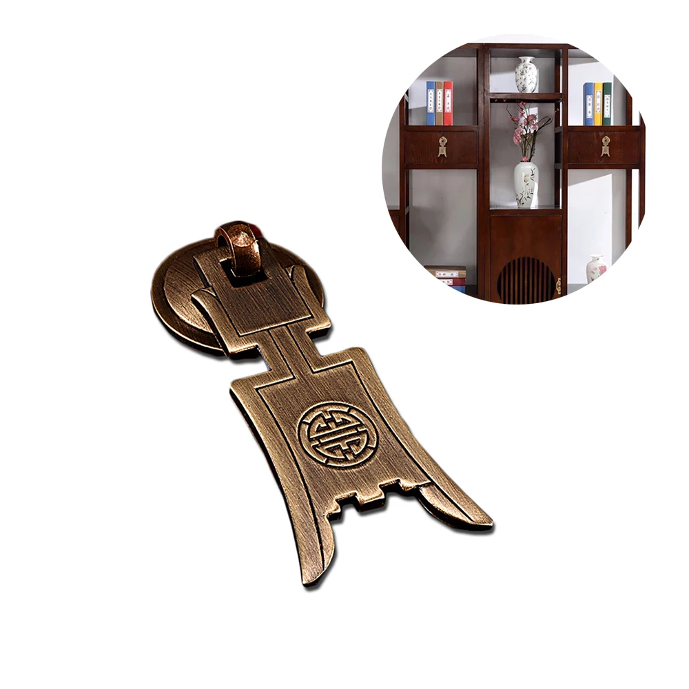 Tiazza Chinese Style Vintage Furniture Drawer Brass Pulls Handle Jewelry Box Wardrobe Door Small Handle 
Tiazza Chinese Style Vintage Furniture Drawer Brass Pulls Handle Jewelry Box Wardrobe Door Small Handle