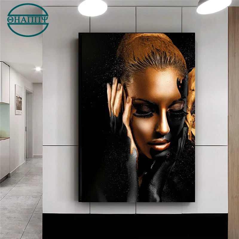 Black Gold Nude African Art Woman Wall Art Canvas Painting Cuadros Poster and Prints Living Room Wall Pictures Unfarmed
Black Gold Nude African Art Woman Wall Art Canvas Painting Cuadros Poster and Prints Living Room Wall Pictures Unfarmed