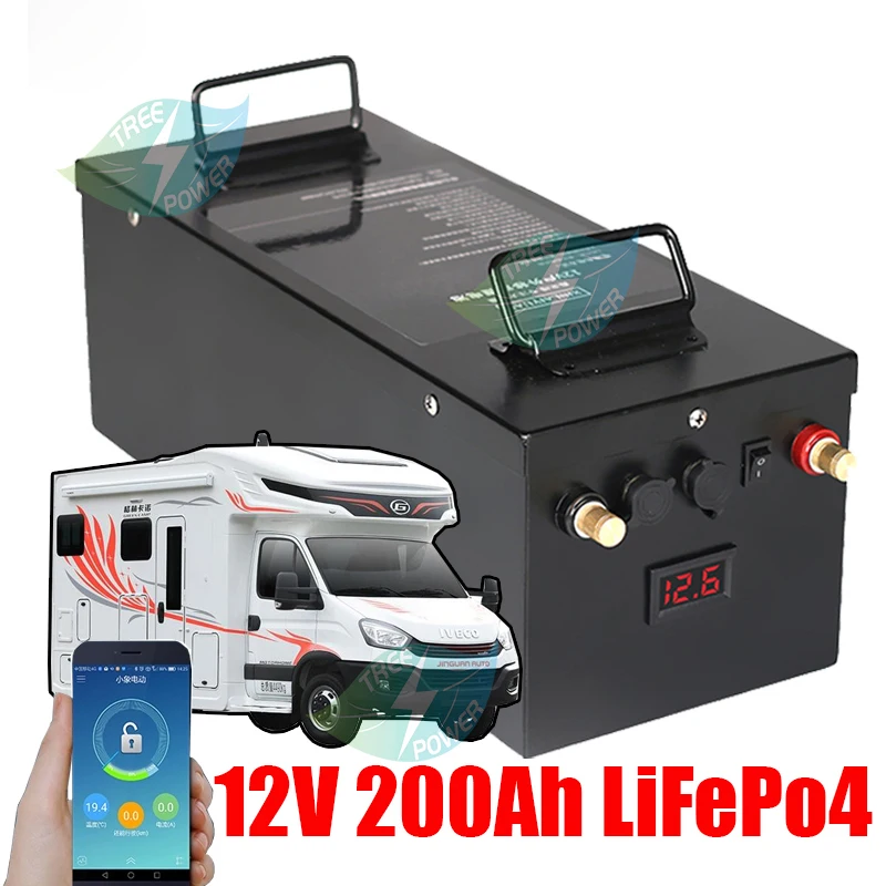 12V 200Ah LiFePO4 Battery BMS Lithium Power Batteries 12.8V For RV Campers Golf Cart Off-Road Off-Grid Solar Wind + charger
12V 200Ah LiFePO4 Battery BMS Lithium Power Batteries 12.8V For RV Campers Golf Cart Off-Road Off-Grid Solar Wind + charger