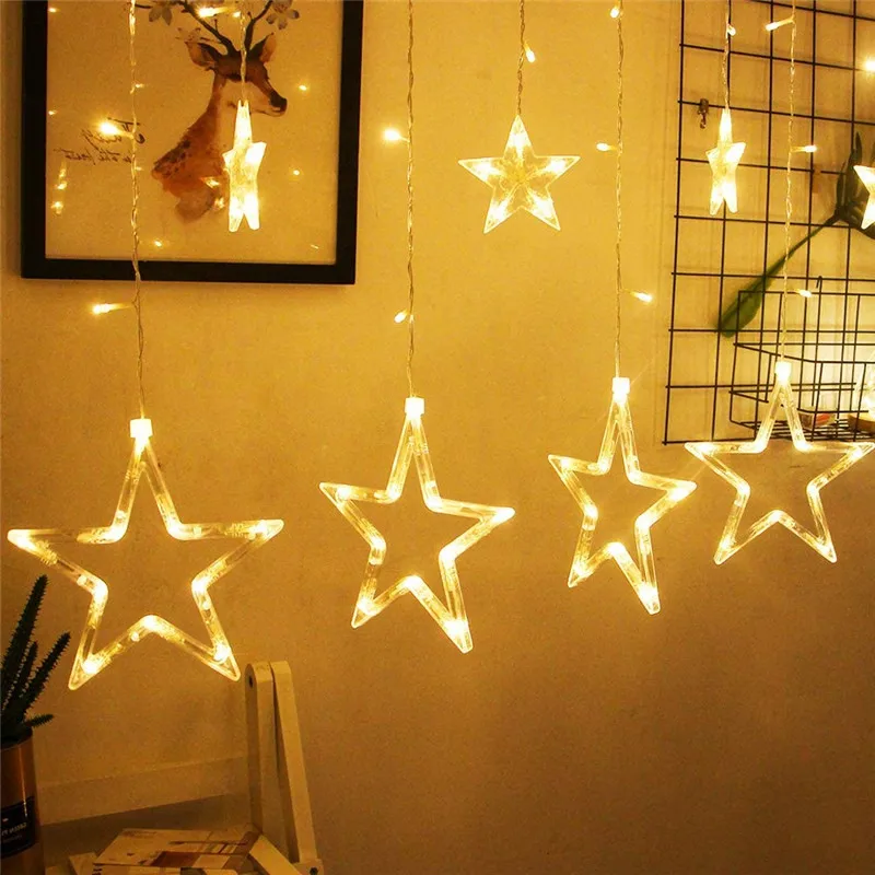 LED Star String Lights Holiday Garland Fairy Curtain light 2.5M Home Indoor Outdoor Bedroom Wedding Party Holiday Lamp Decor
LED Star String Lights Holiday Garland Fairy Curtain light 2.5M Home Indoor Outdoor Bedroom Wedding Party Holiday Lamp Decor