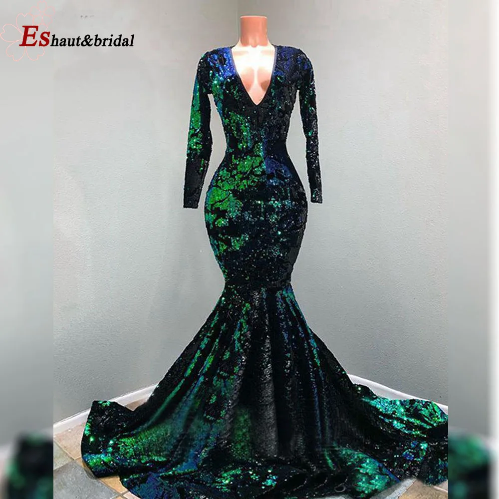 Luxury Mermaid Evening Night Dresses for Women 2022 Long Sleeves V Neck Sequin Formal Prom Wedding Party Gowns
Luxury Mermaid Evening Night Dresses for Women 2022 Long Sleeves V Neck Sequin Formal Prom Wedding Party Gowns