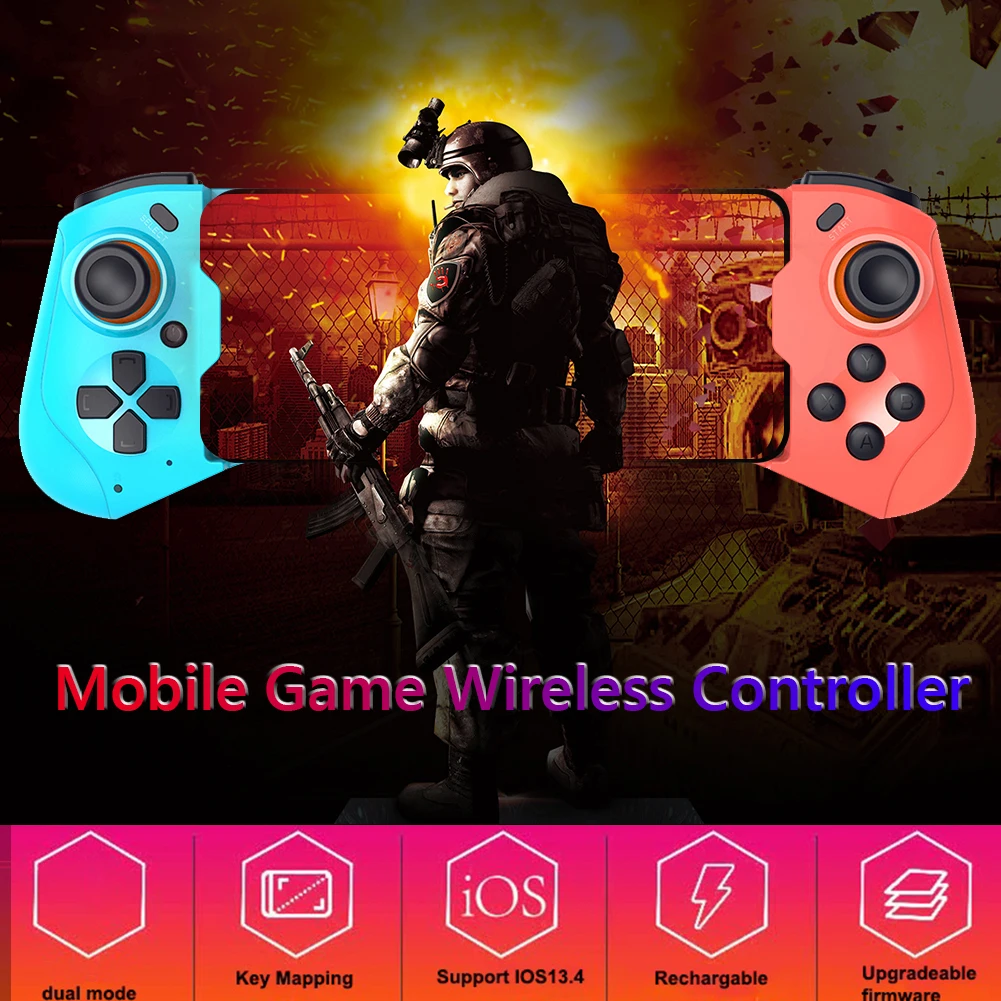 MOCUTE-060 Gamepad Bluetooth Dual Mode Compatible With 2.0-5.2 for Ios Android Windows Ergonomic Design PUBG Gamepad Controller
MOCUTE-060 Gamepad Bluetooth Dual Mode Compatible With 2.0-5.2 for Ios Android Windows Ergonomic Design PUBG Gamepad Controller