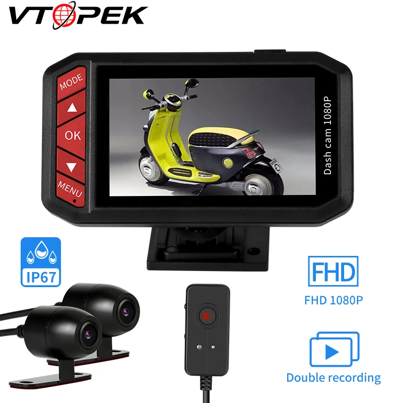 Видеорегистратор Vtopek FHD 1080P, передняя и задняя реверсивная камера, 2 канала, циклическая запись, Wi-Fi
Видеорегистратор Vtopek FHD 1080P, передняя и задняя реверсивная камера, 2 канала, циклическая запись, Wi-Fi