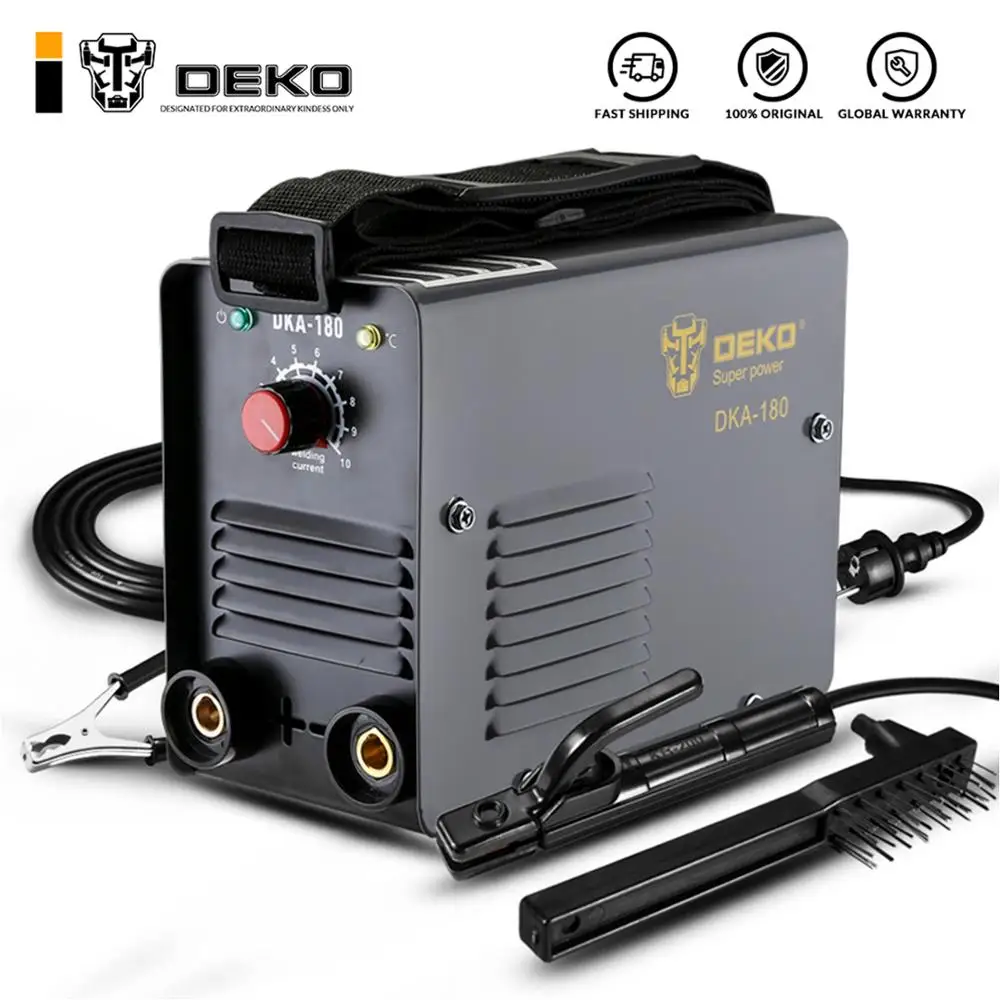 DEKO DKA-180Y 180A 6.8KVA IP21S Inverter Arc Electric Welding Machine MMA Welder for Welding Working and Electric Working
DEKO DKA-180Y 180A 6.8KVA IP21S Inverter Arc Electric Welding Machine MMA Welder for Welding Working and Electric Working