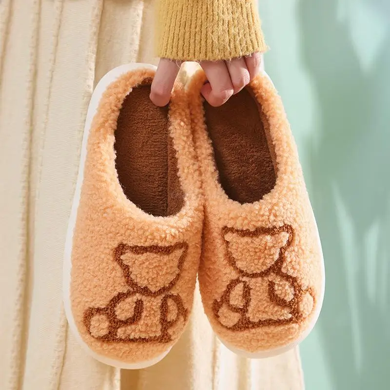 Y Women Teddy Bear Slippers Winter Warm Plush House Shoes Indoor Flip Flops Funny Cartoon Bear Slipper Female Anti-slip Shoes
Y Women Teddy Bear Slippers Winter Warm Plush House Shoes Indoor Flip Flops Funny Cartoon Bear Slipper Female Anti-slip Shoes