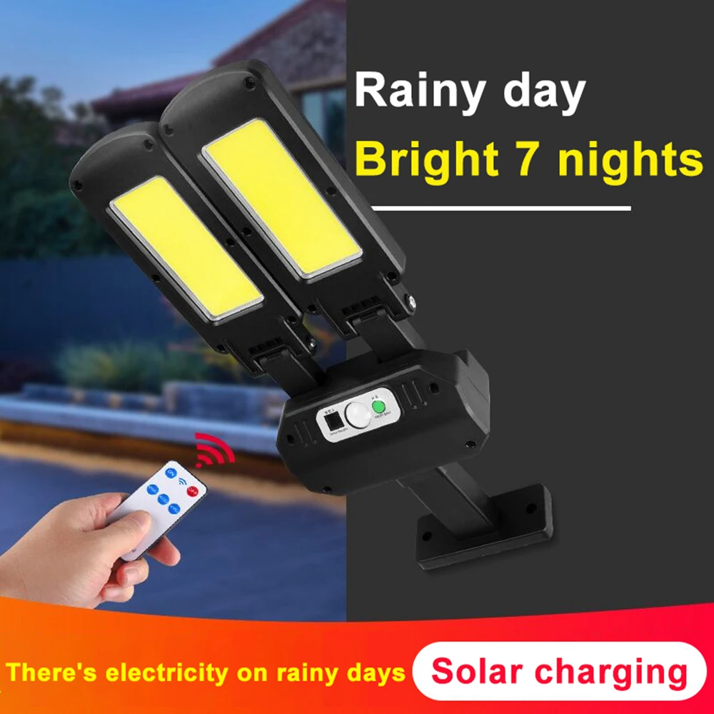 3 Modes LED Outdoor Solar Light Waterproof Sensor Wall Lamp Human Induction COB Industrial Garden Square Highway Road Lamp
3 Modes LED Outdoor Solar Light Waterproof Sensor Wall Lamp Human Induction COB Industrial Garden Square Highway Road Lamp