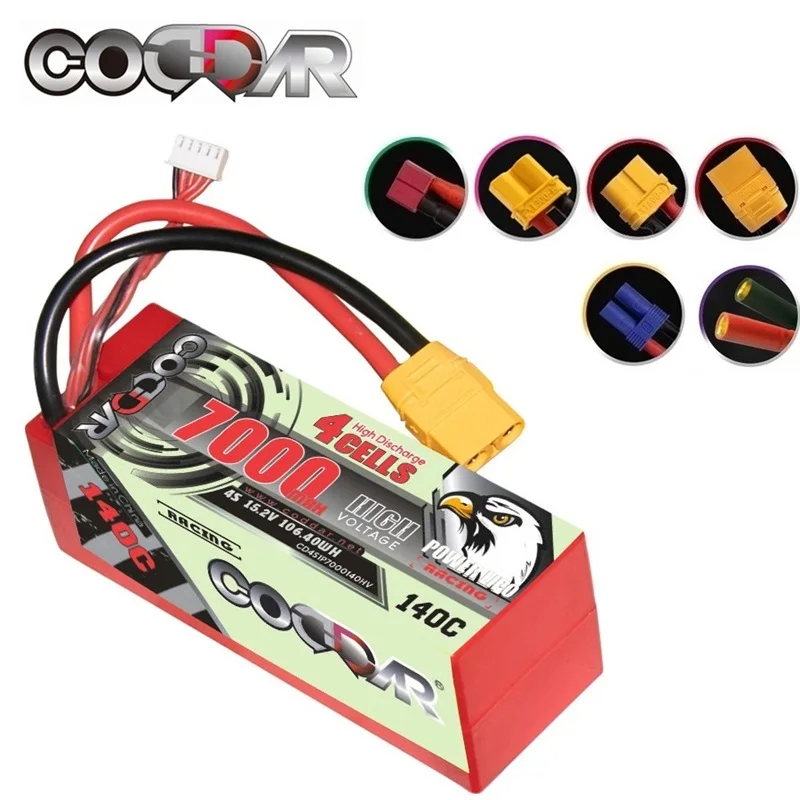 Обновленный аккумулятор CODDAR 7000 мАч 4S 15,2 в 140C, LiPo LiHV для радиоуправляемого автомобиля 1:8 1/8, квадрокоптера
Обновленный аккумулятор CODDAR 7000 мАч 4S 15,2 в 140C, LiPo LiHV для радиоуправляемого автомобиля 1:8 1/8, квадрокоптера