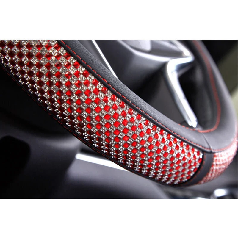 Universal 15 Inch 38cm Leather Steering Wheel Cover for Cars Steering Wheel Protector for Women 
Universal 15 Inch 38cm Leather Steering Wheel Cover for Cars Steering Wheel Protector for Women