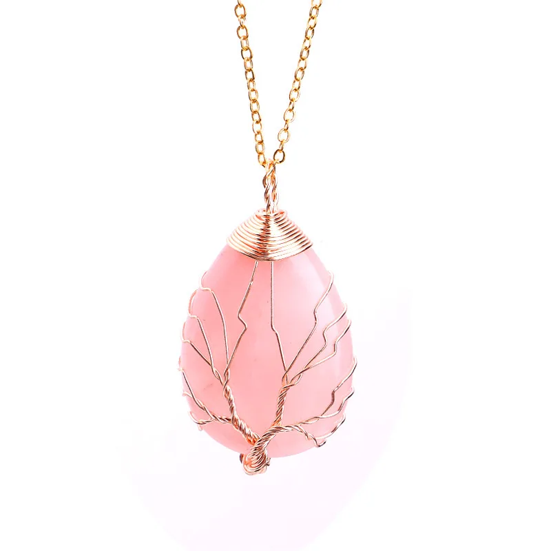 1PC Fashion Simple Natural Crystal Tree Of Life Pendant Rose Quartz Amethyst Necklace Minerals Jewelry For Men Women DIY Gifts
1PC Fashion Simple Natural Crystal Tree Of Life Pendant Rose Quartz Amethyst Necklace Minerals Jewelry For Men Women DIY Gifts