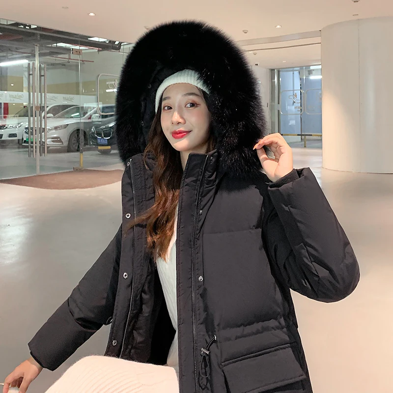 Fashion Winter Jacket Woman Parkas Hooded Loose Plus Size Women's Cotton-Padded Coat Big Pockets Short Puffer Jacket Fur Collar 
Fashion Winter Jacket Woman Parkas Hooded Loose Plus Size Women's Cotton-Padded Coat Big Pockets Short Puffer Jacket Fur Collar