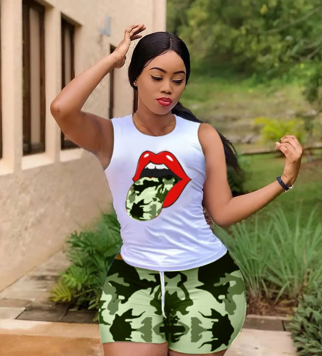 Lip Print 2 Piece Joggers Women Overalls Matching Set Short Sleeve T Shirt Top Sexy Biker Shorts Lounge Wear Matching Sets
Lip Print 2 Piece Joggers Women Overalls Matching Set Short Sleeve T Shirt Top Sexy Biker Shorts Lounge Wear Matching Sets