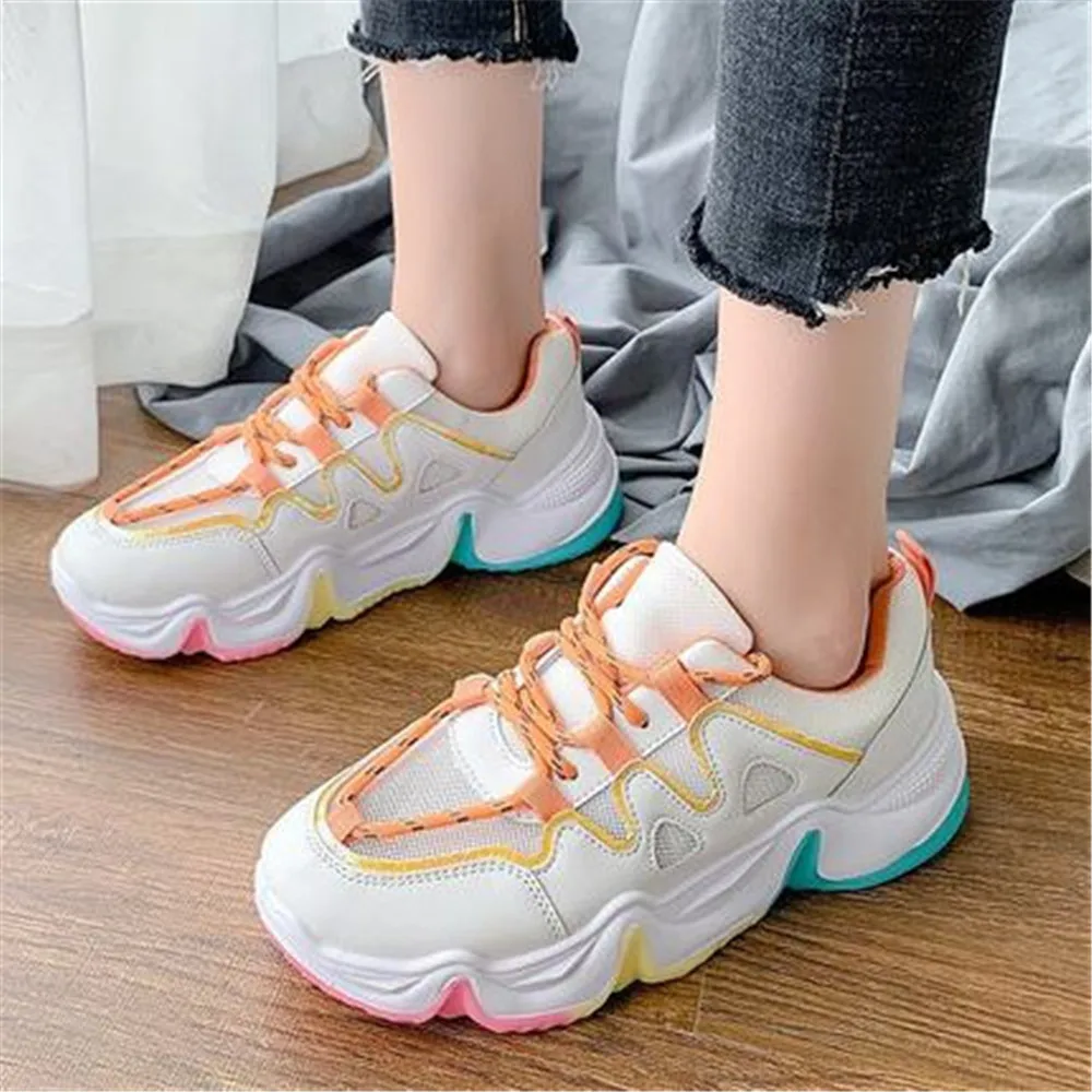 New Mix Color Chunky Sneakers Women Mesh Vulcanized Shoes Female Loafers High Tops Platform Casual Shoes Students Eu 36-42 White
New Mix Color Chunky Sneakers Women Mesh Vulcanized Shoes Female Loafers High Tops Platform Casual Shoes Students Eu 36-42 White