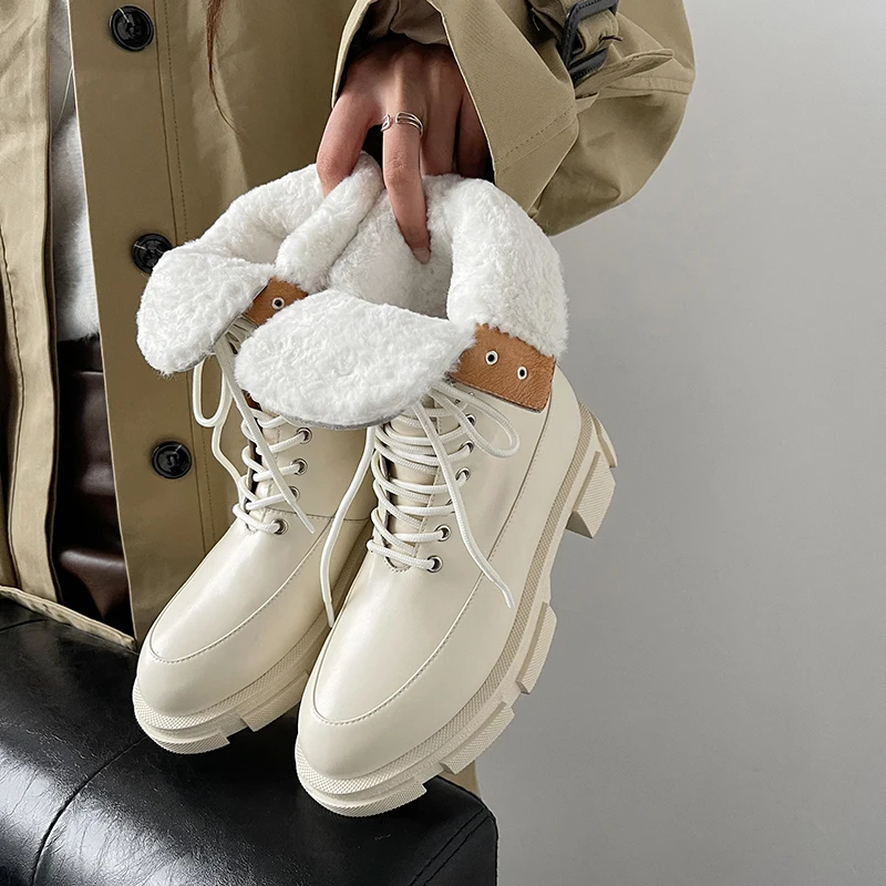 GD-time INS Snow Women Autumn Winter Warm Boots For Girls Genuine Leather Chunky Heels Motorcycle Boots Office Boots Shoes Woman
GD-time INS Snow Women Autumn Winter Warm Boots For Girls Genuine Leather Chunky Heels Motorcycle Boots Office Boots Shoes Woman