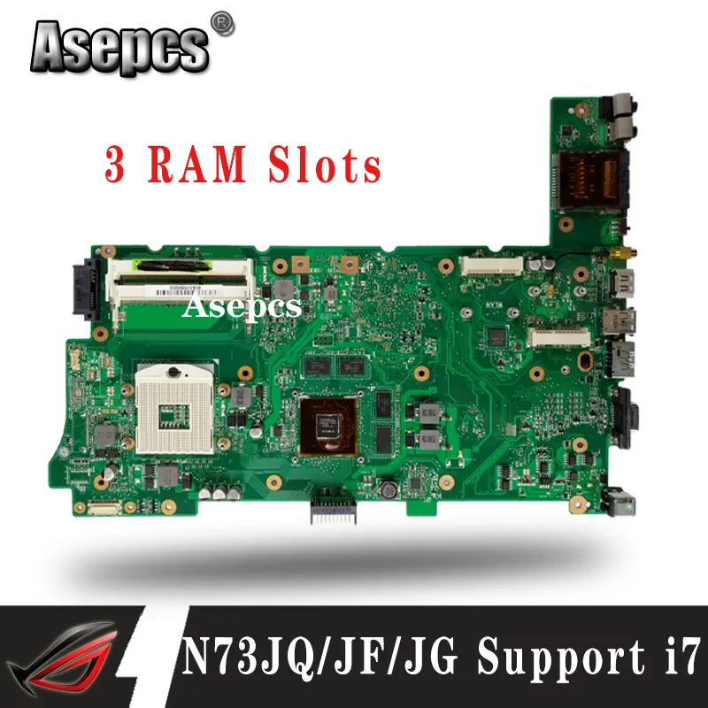 N73JQ материнская плата REV: 2 1 Для For Asus N73JG N73JF для ноутбука тест материнской платы 100%