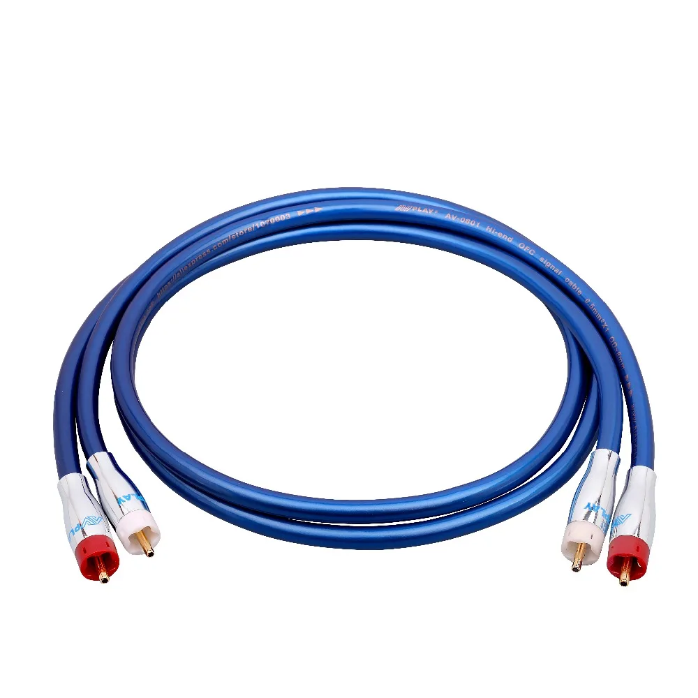 

AVplay AV-0801 HiFi Audiophile Hi-end Quality High Class Level RCA Cable Line Wire 0.5mm² 4N OFC Cooper 1m 1.5m 2m 3m 4m