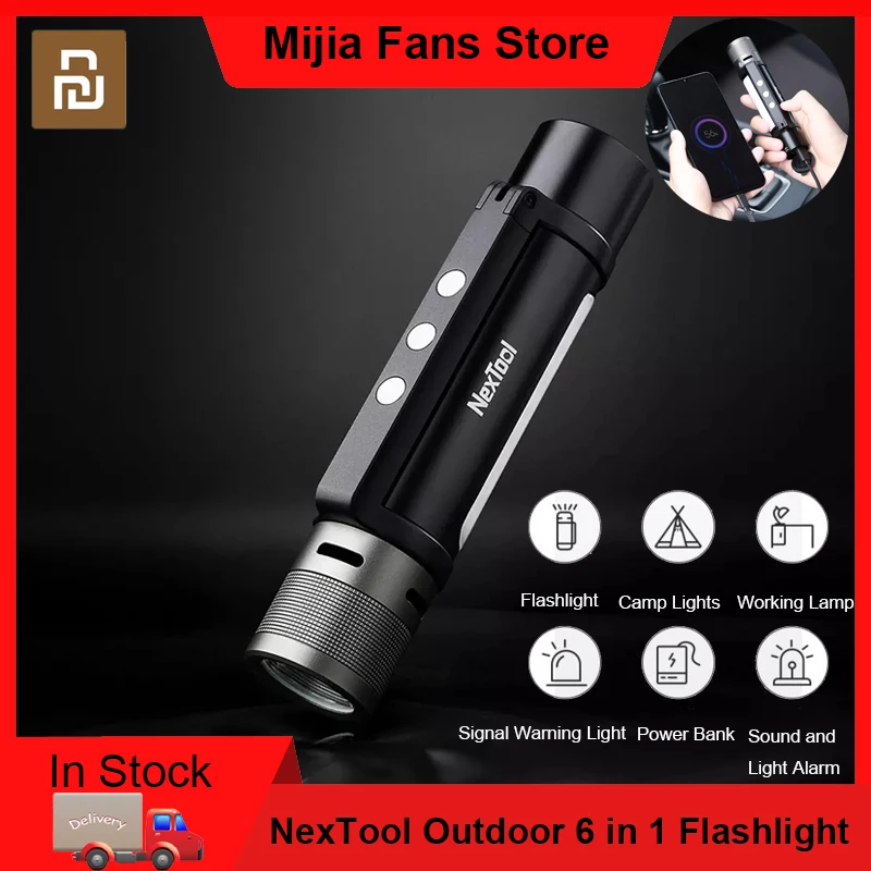 Youpin Outdoor 6in1 Flashlight Ultra Bright LED Torch USB Rechargeable Camping Night Portable Emergency Light&Mobile Power Bank
Youpin Outdoor 6in1 Flashlight Ultra Bright LED Torch USB Rechargeable Camping Night Portable Emergency Light&Mobile Power Bank